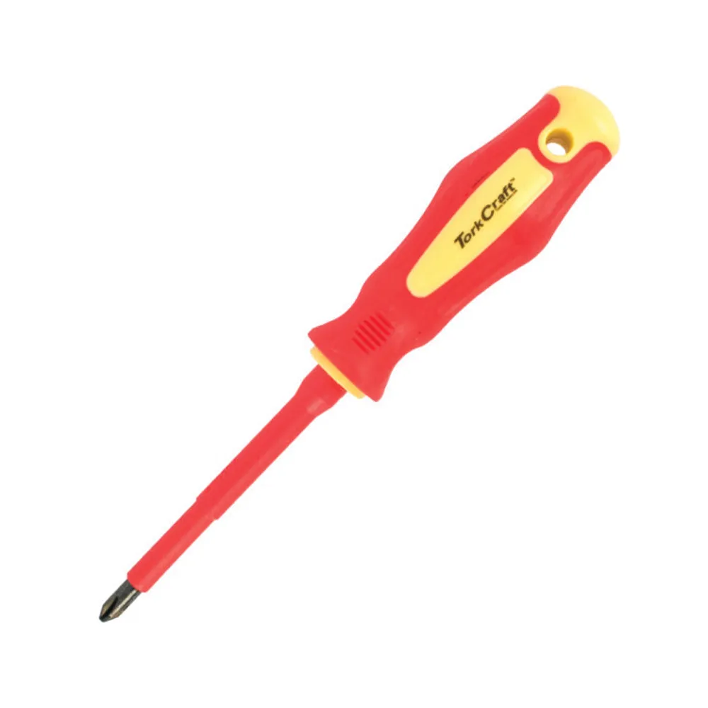 TORK CRAFT SCREWDRIVER INSULATED PHIL.NO.2 X 100MM VDE