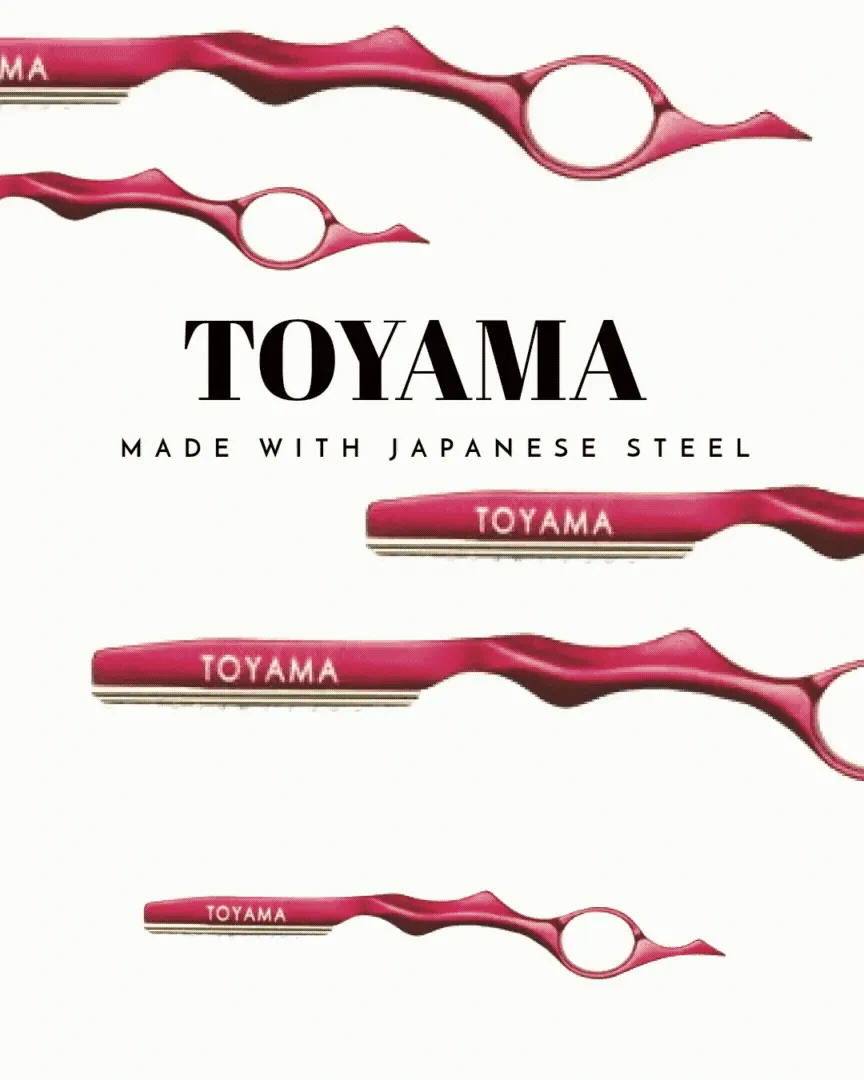 Toyama Professional Razor Aluminium With Japanese Steel Blades  - RED-  Feather Styling Razor