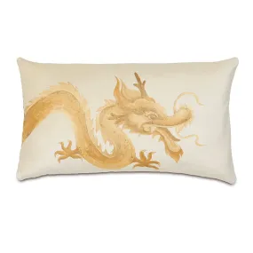 Traditional Dragon Gold Pillow Cover 13x22