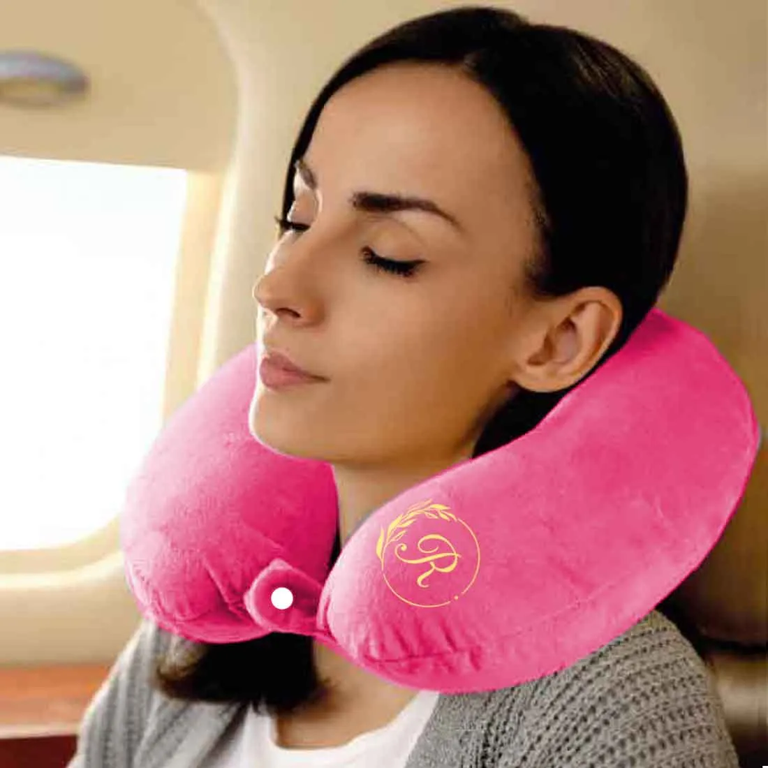 Travel Pillow for Flights with Initial Neck Rest Support Pillow with Memory Foam