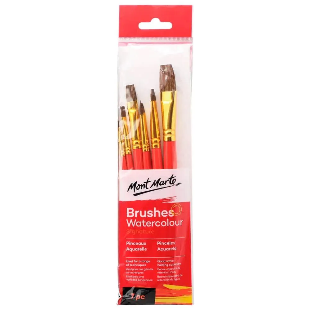 Watercolour Brushes Signature 7pc - Mont Marte