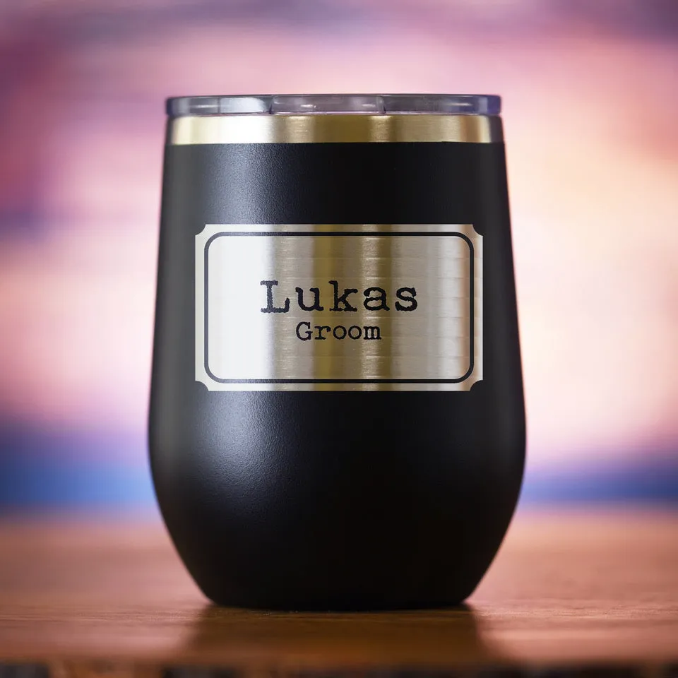 Wedding Party Stemless Wine Travel Tumbler Gift