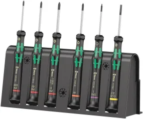 Wera 030181 6pc 2035/6 Kraftform Micro Screwdriver Set, PH/IPR/SL/M