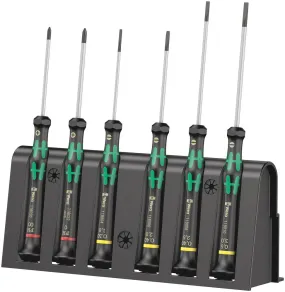 Wera 118150 6pc 2035/6 A Screwdriver Set and rack for electronic applications