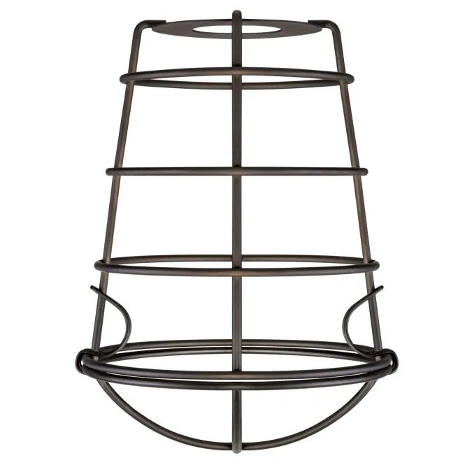 Westinghouse 8505100 Oil Rubbed Bronze Finish Cage Shade with Latched Bottom