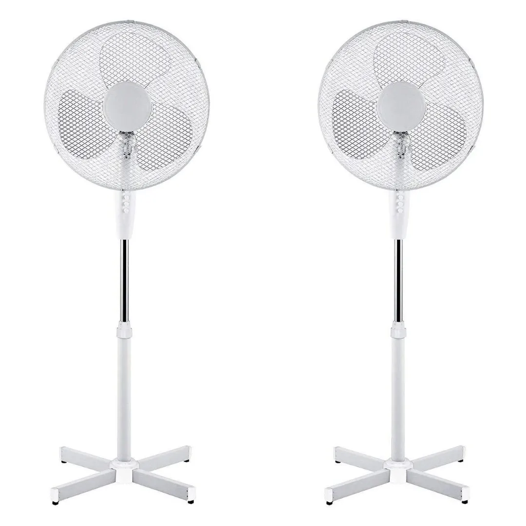 White Pedestal Fan - 16"