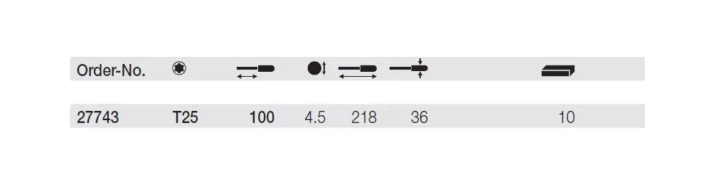 Wiha SoftFinish® TORX® MagicSpring® Screwdriver T25 x 100mm