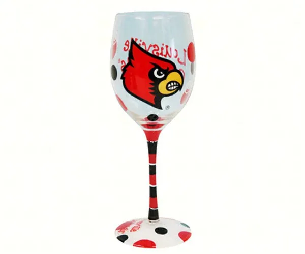 Wine Glass  (12 oz) - Louisville Cardinals