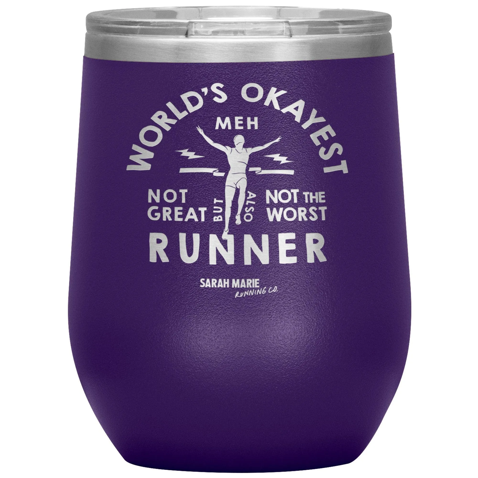 World's Okayest Runner Wine Tumbler