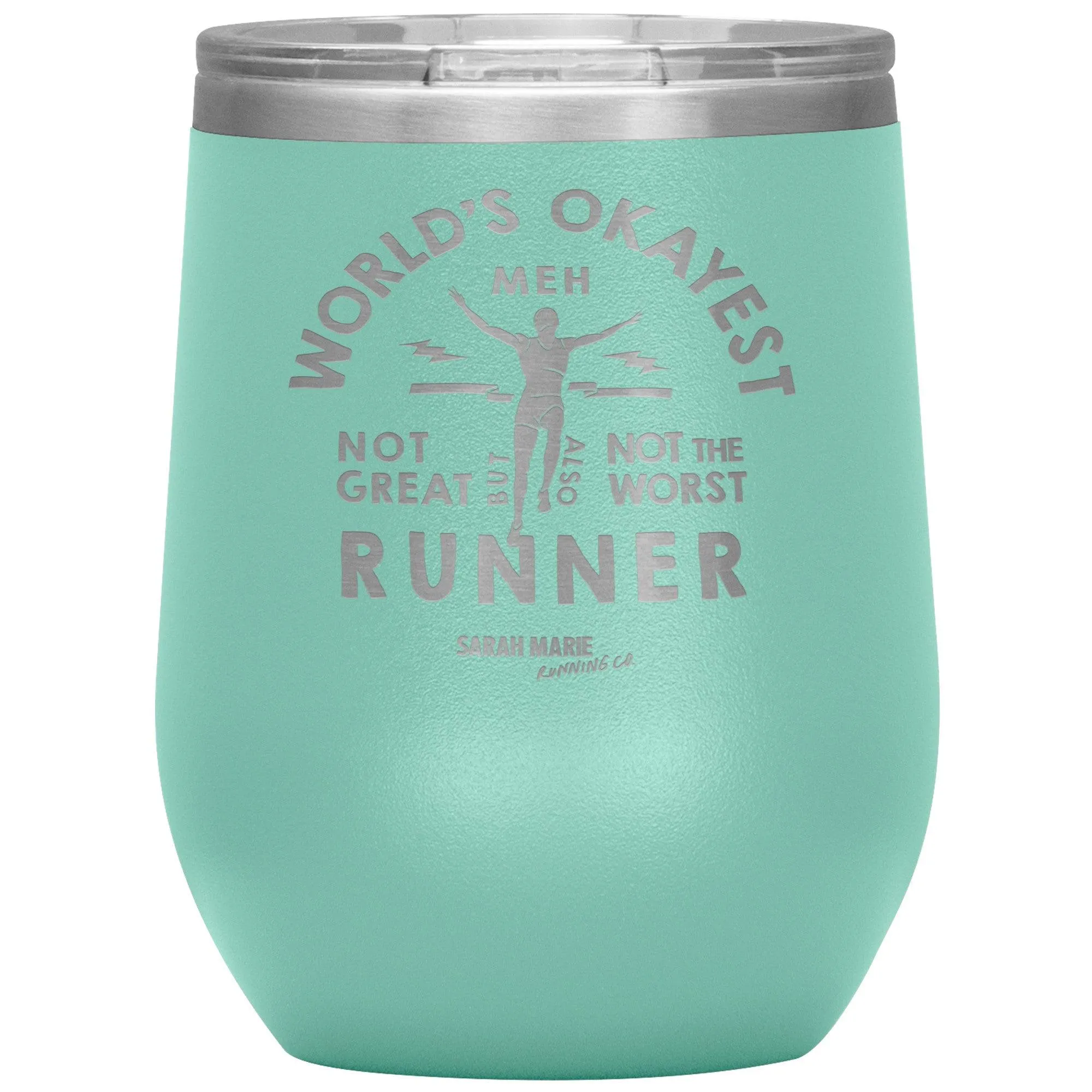 World's Okayest Runner Wine Tumbler