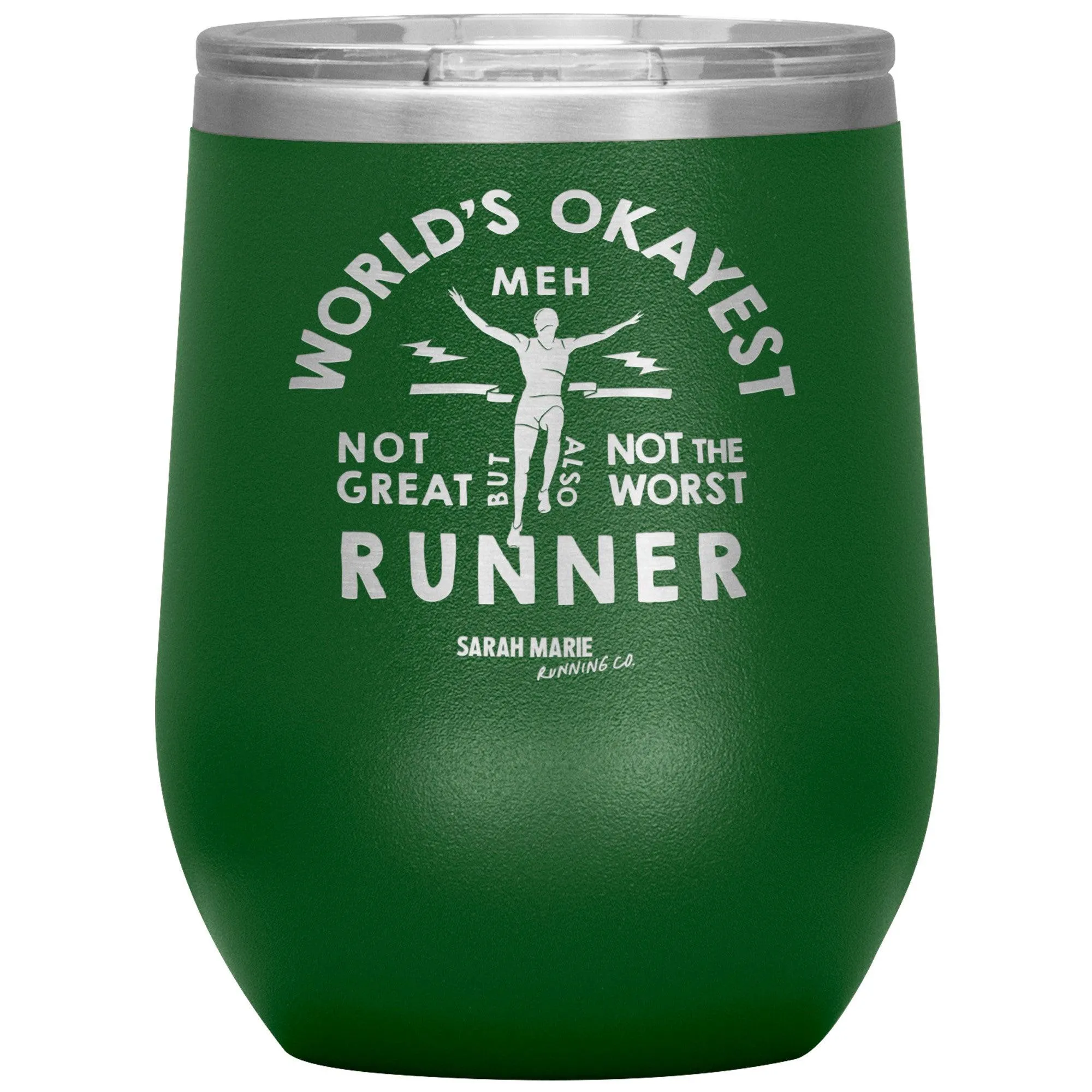 World's Okayest Runner Wine Tumbler