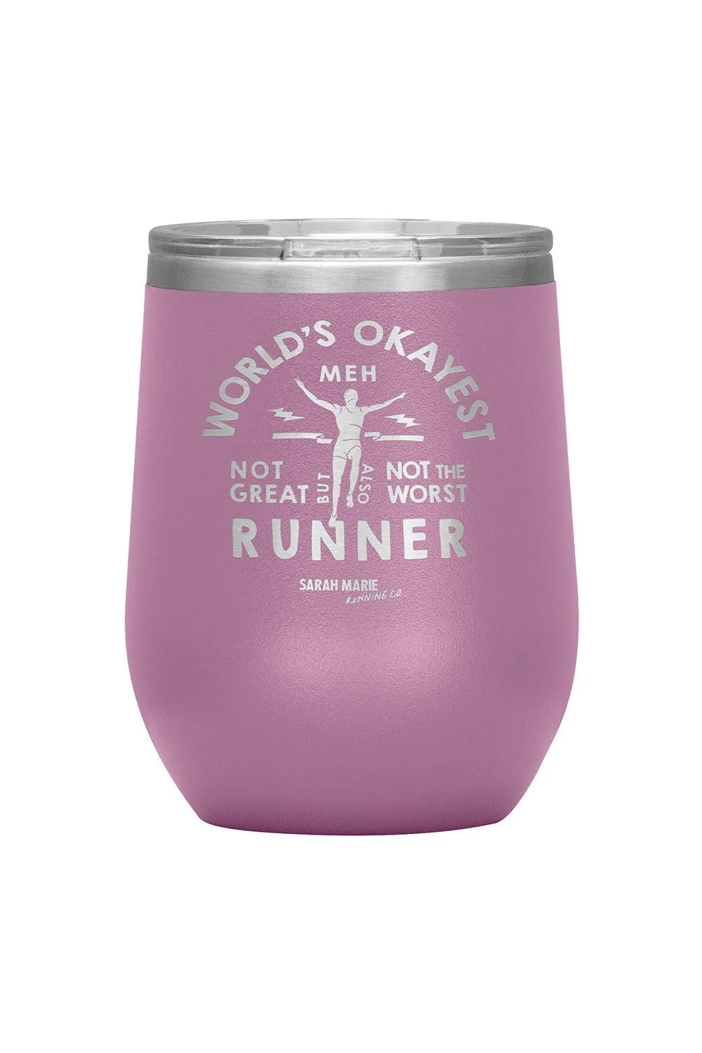 World's Okayest Runner Wine Tumbler