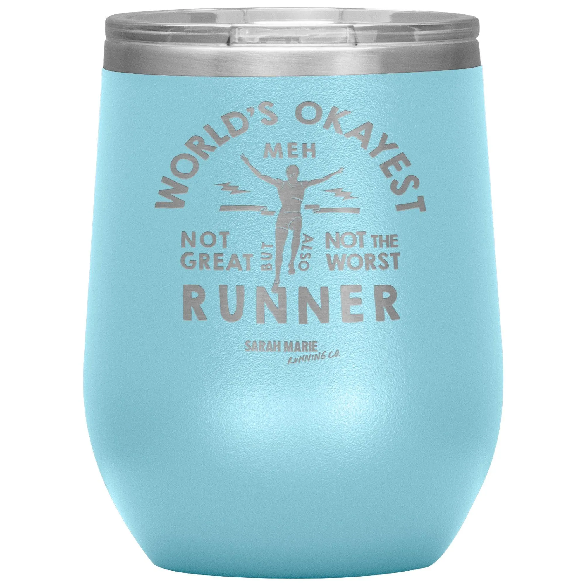 World's Okayest Runner Wine Tumbler