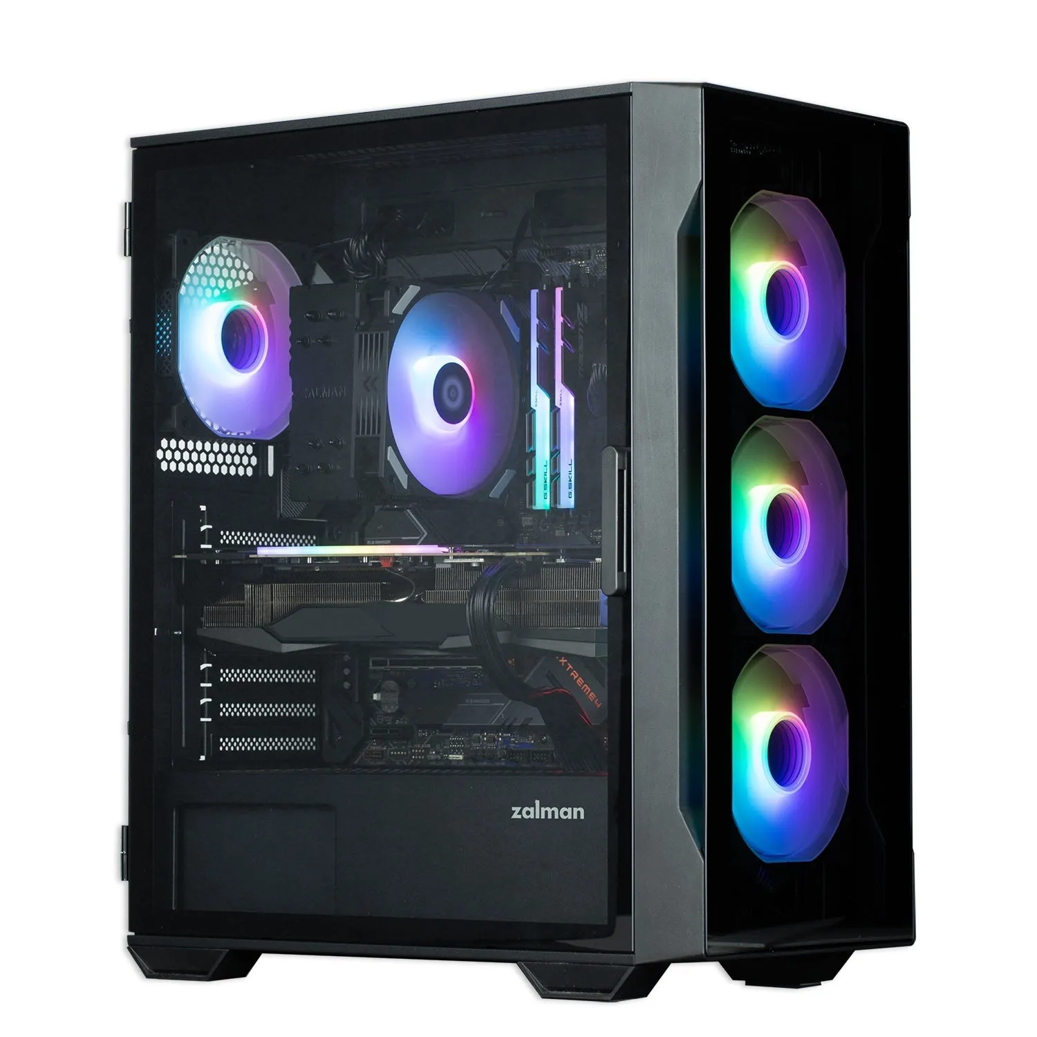 Zalman i3 Neo TG Mid-Tower PC Case w/ 4 x Infinity Mirror AGRB Fans - Black