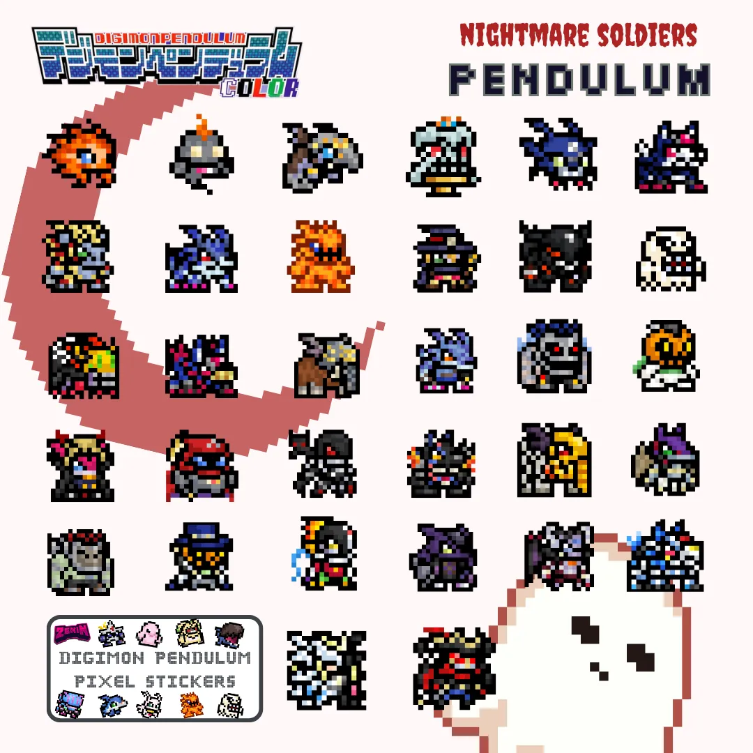 ZeninTCG - Fan-made- Mini Pixel Sticker Pack (Pendulum Series) [INSTOCK]