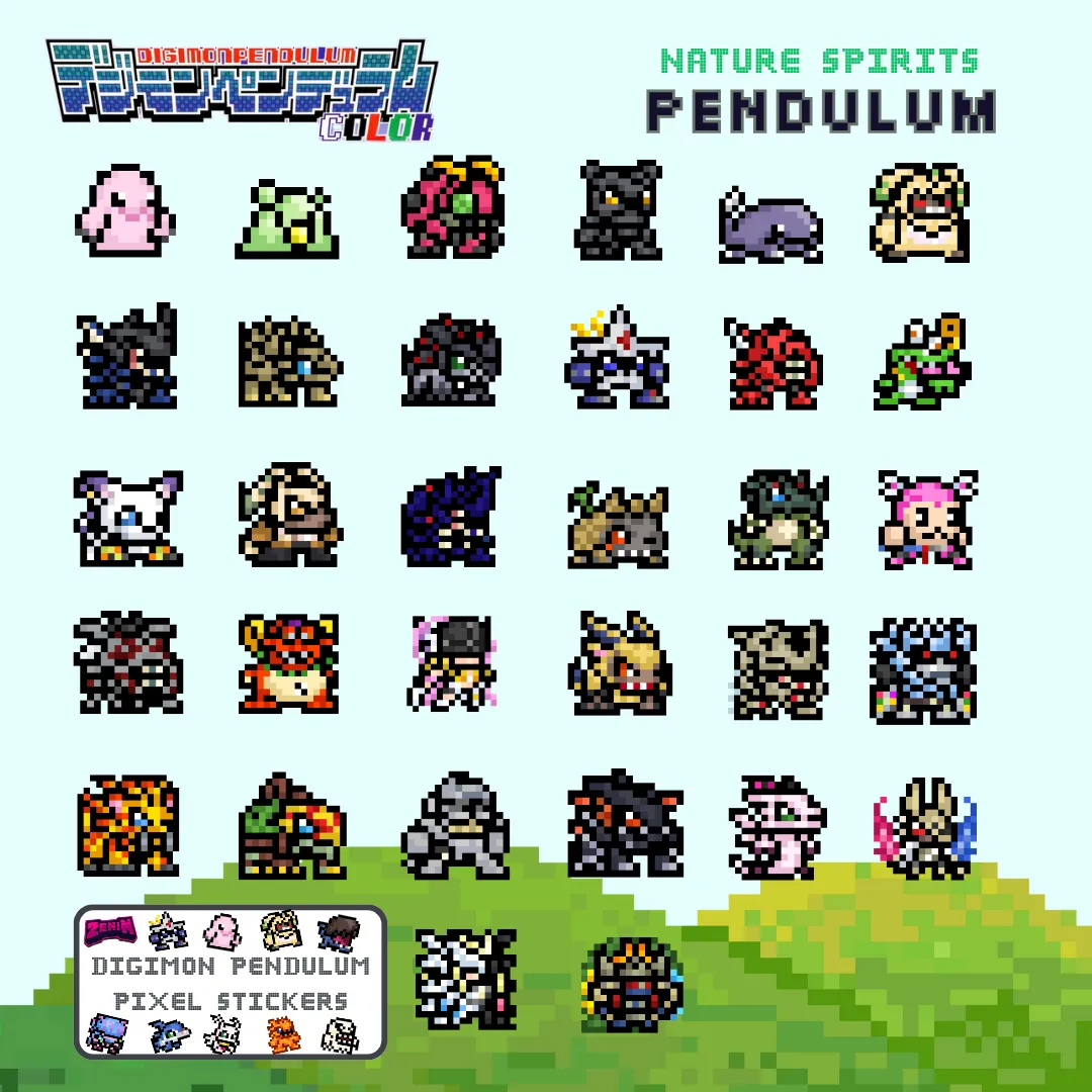 ZeninTCG - Fan-made- Mini Pixel Sticker Pack (Pendulum Series) [INSTOCK]