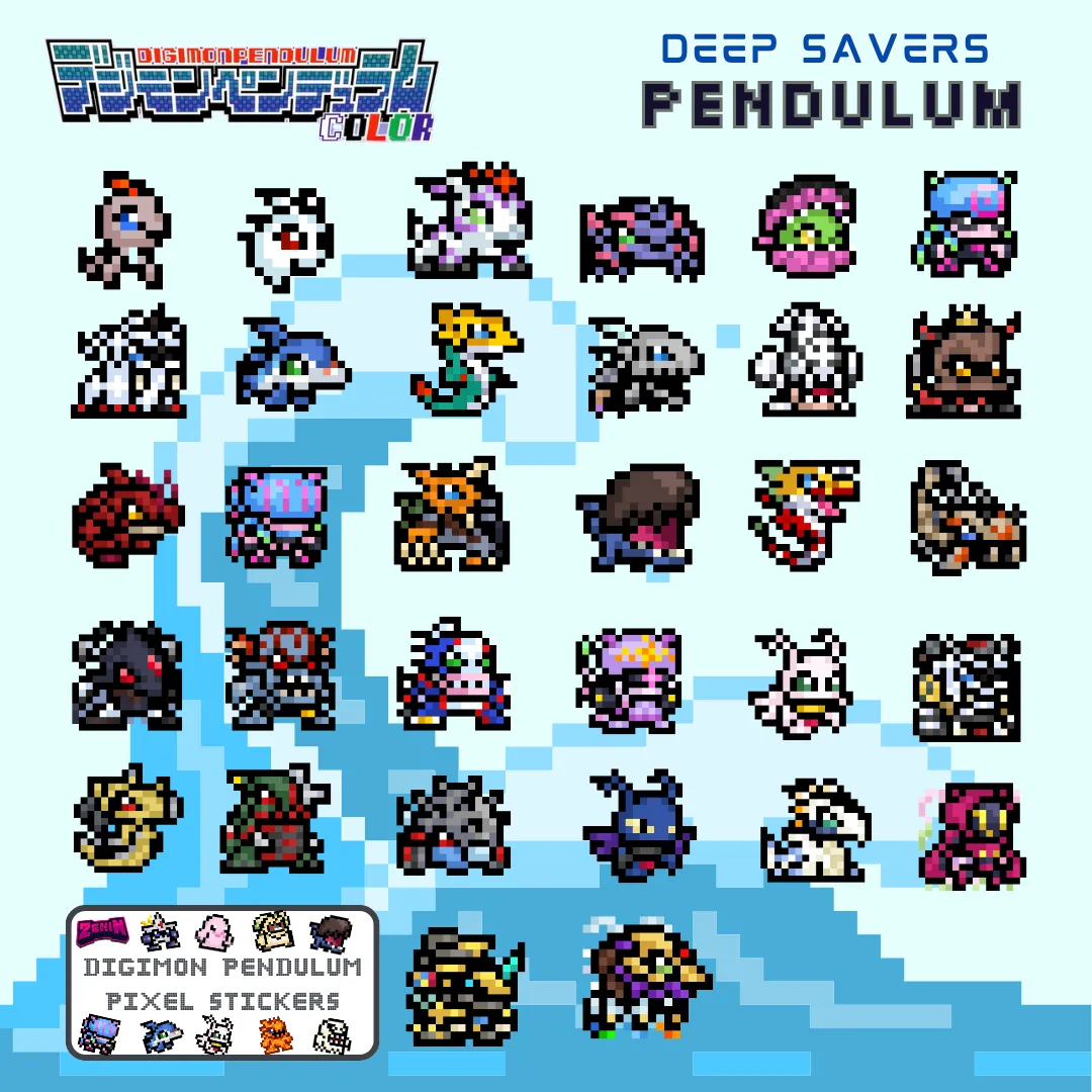 ZeninTCG - Fan-made- Mini Pixel Sticker Pack (Pendulum Series) [INSTOCK]